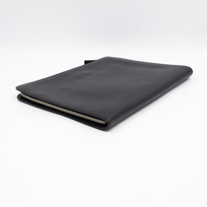 Laptop Holder Black Saffiano Leather