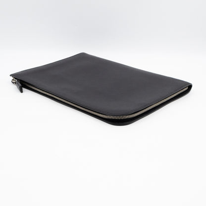 Laptop Holder Black Saffiano Leather