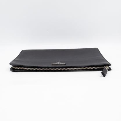 Laptop Holder Black Saffiano Leather