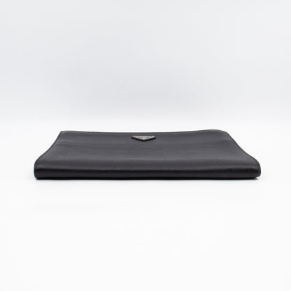 Laptop Holder Black Saffiano Leather