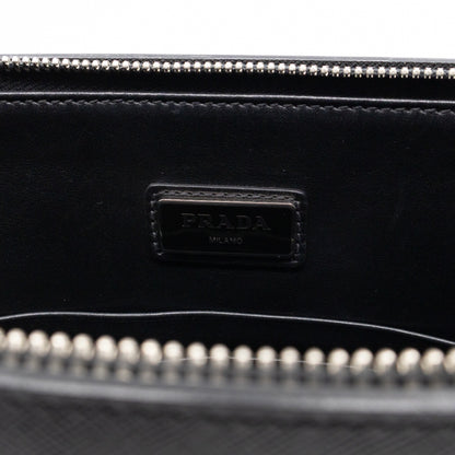 Laptop Holder Black Saffiano Leather