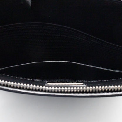 Laptop Holder Black Saffiano Leather