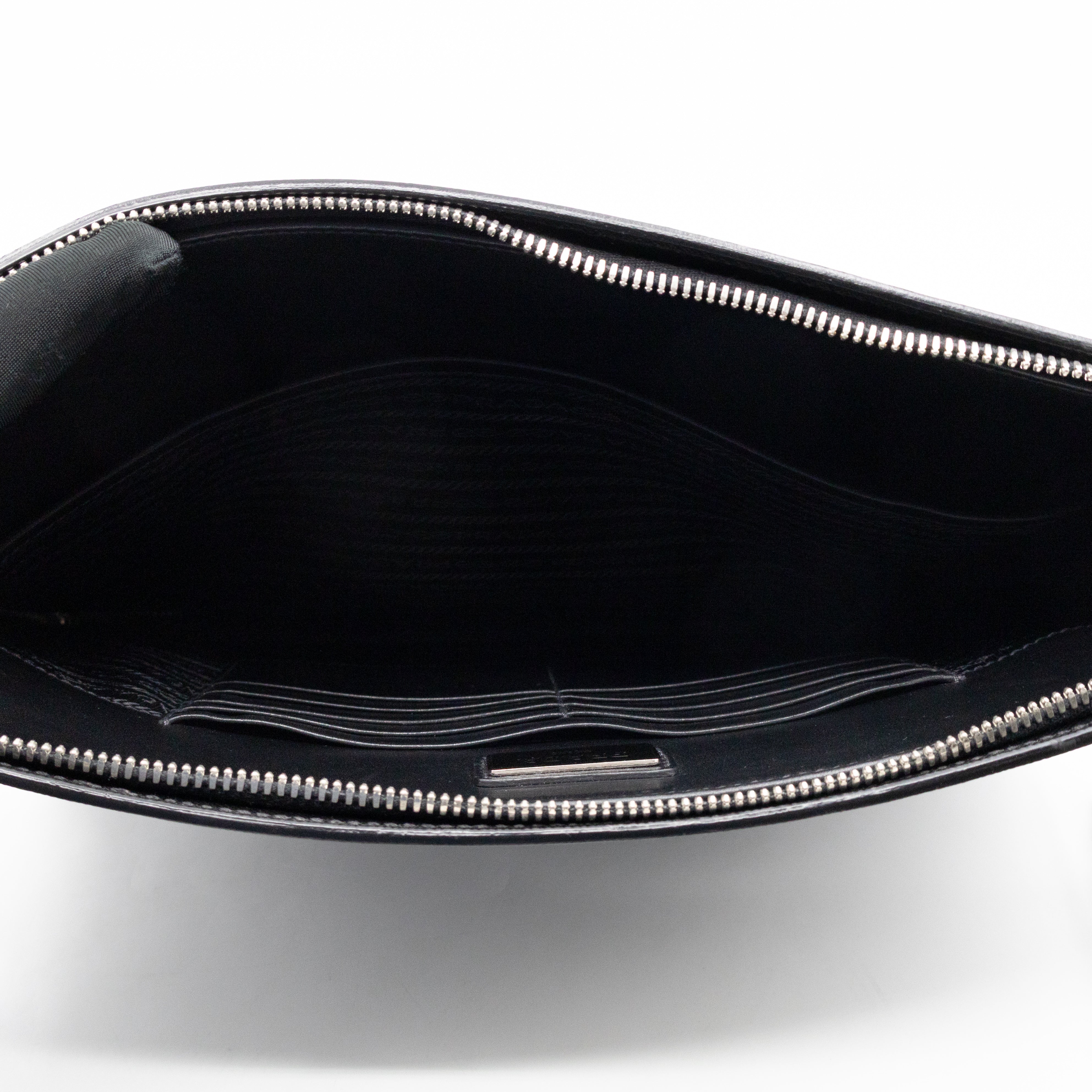 Laptop Holder Black Saffiano Leather