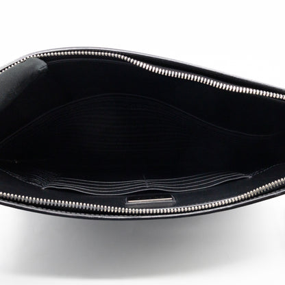 Laptop Holder Black Saffiano Leather