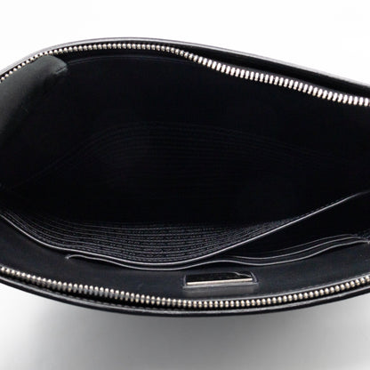 Laptop Holder Black Saffiano Leather