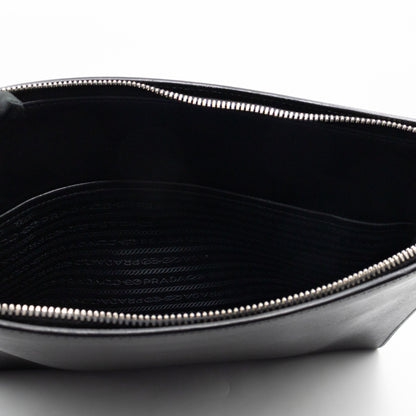 Laptop Holder Black Saffiano Leather