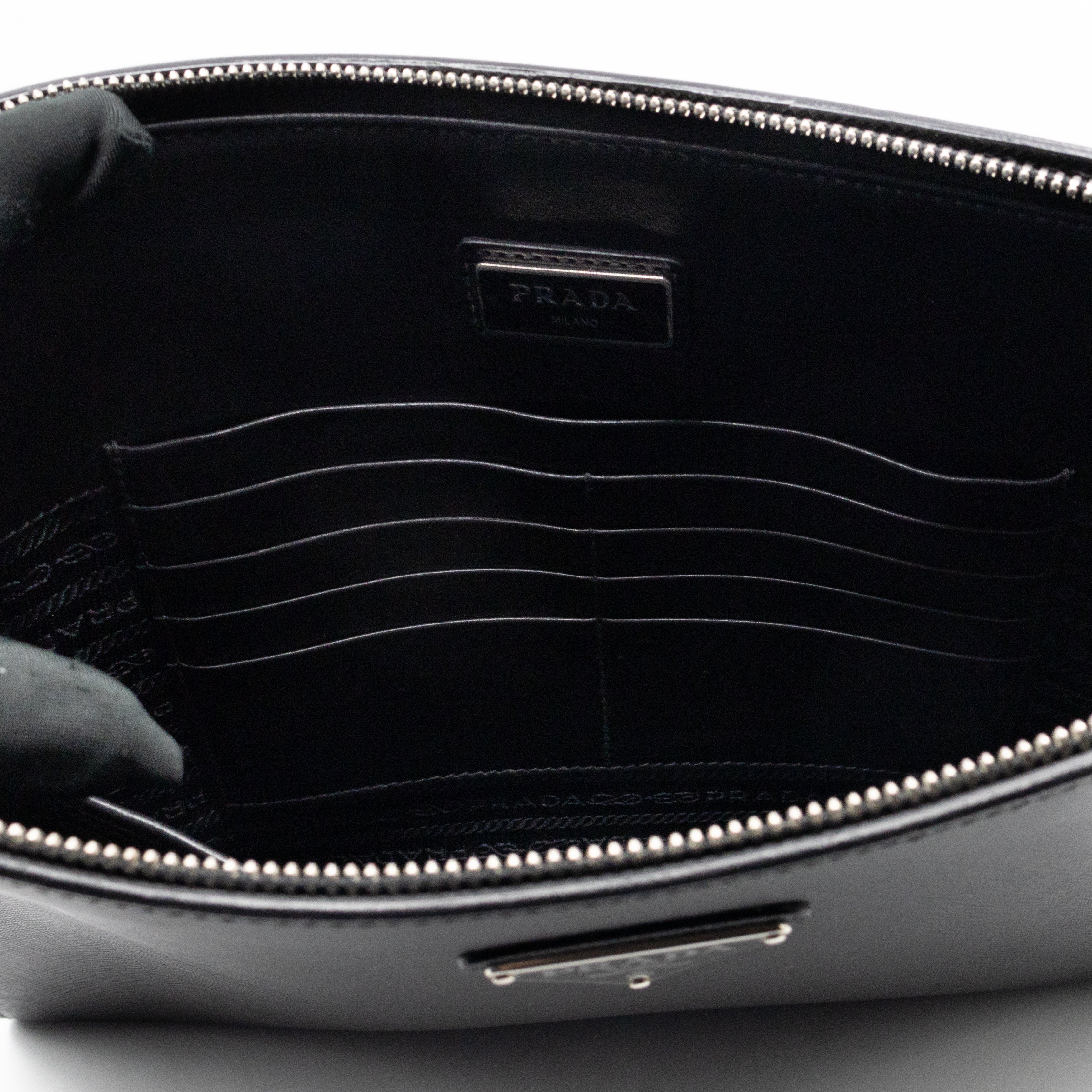 Laptop Holder Black Saffiano Leather