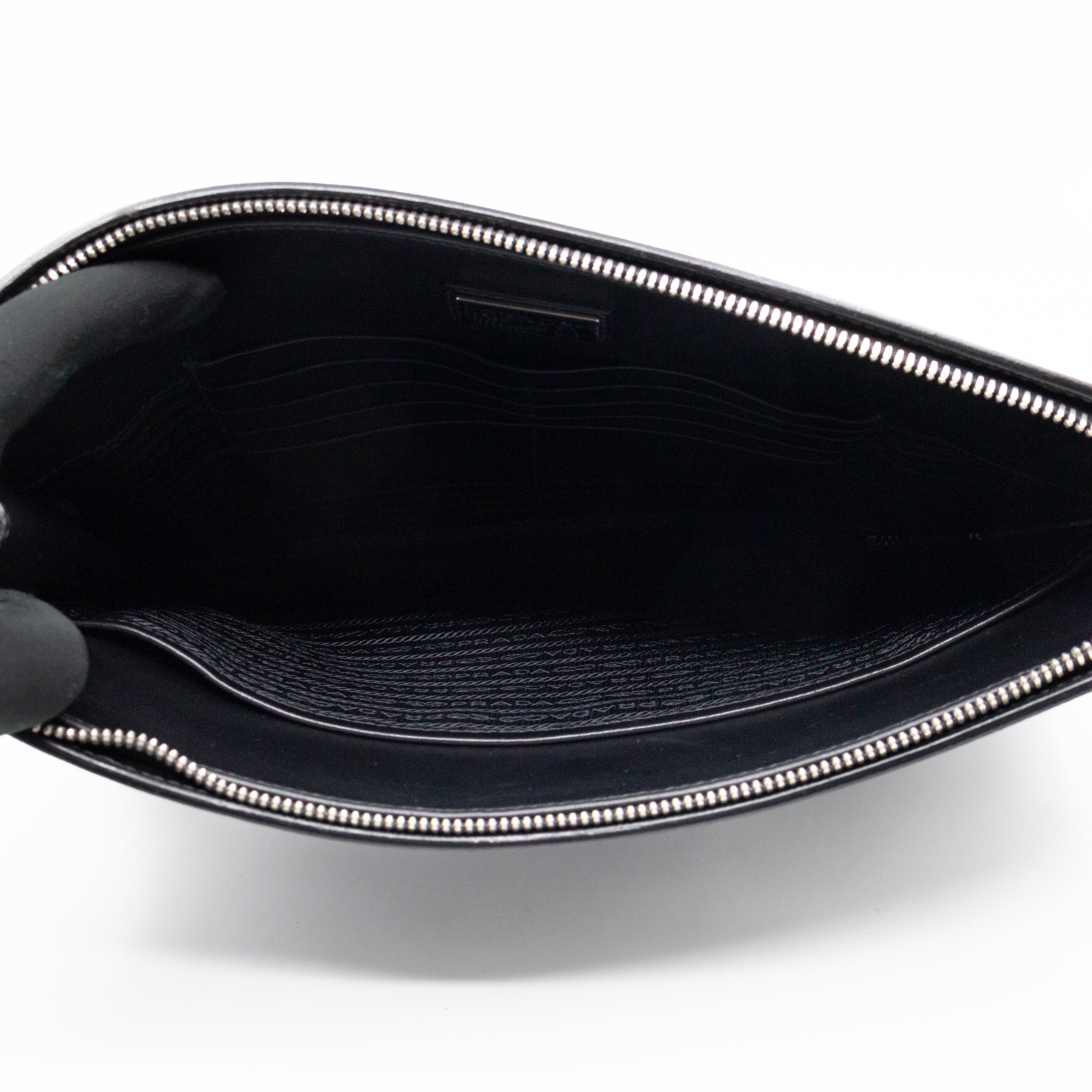 Laptop Holder Black Saffiano Leather