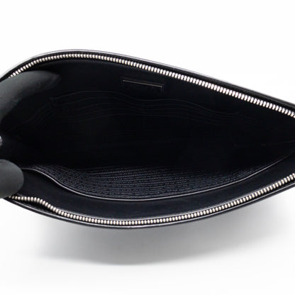 Laptop Holder Black Saffiano Leather