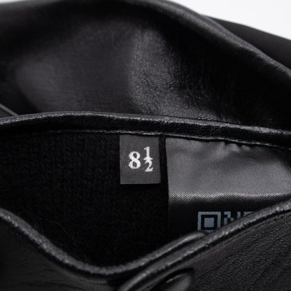 Triangle Pouch Gloves Black Re-nylon & Leather