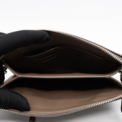 Neo Classic City Crossbody Clutch Brown Leather