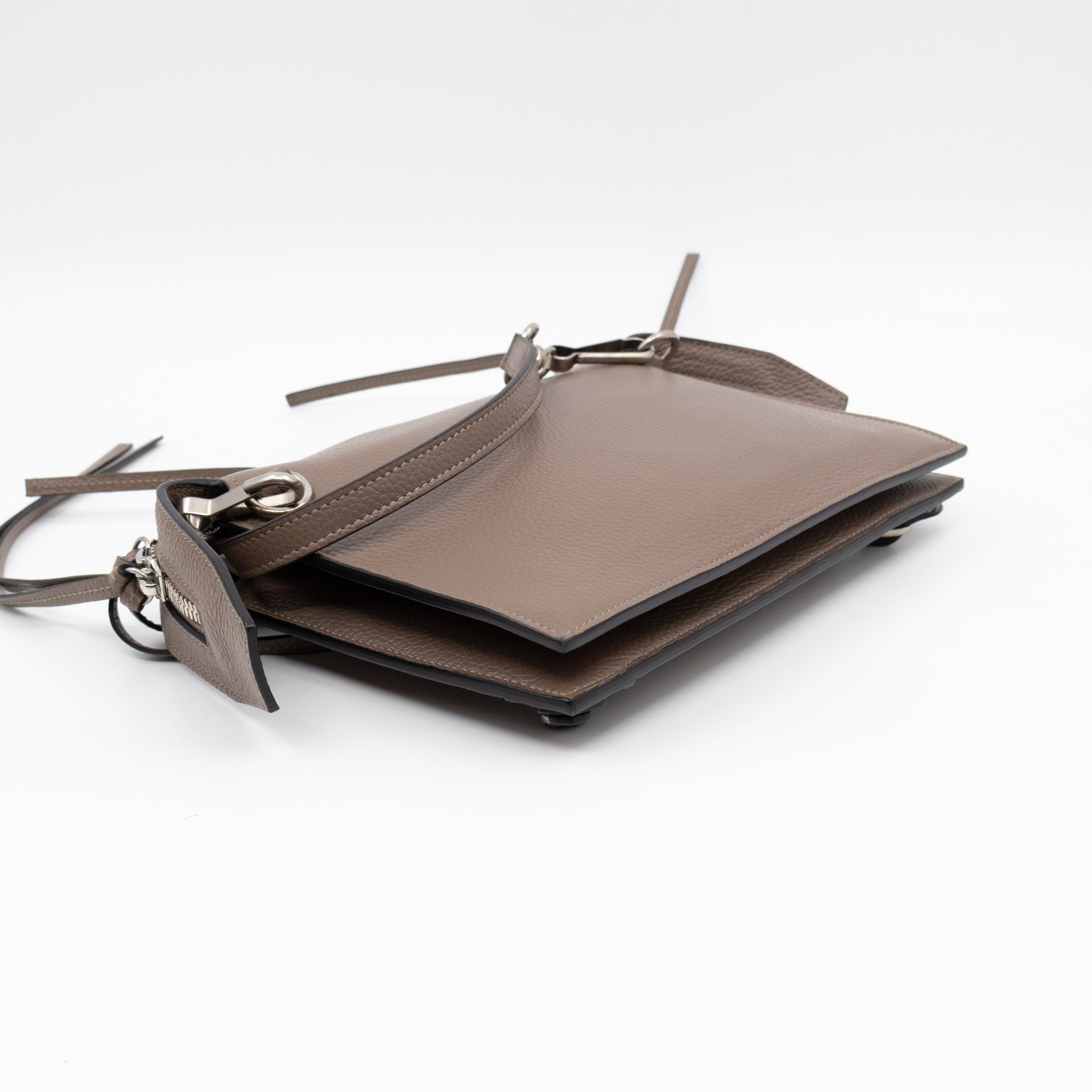 Neo Classic City Crossbody Clutch Brown Leather