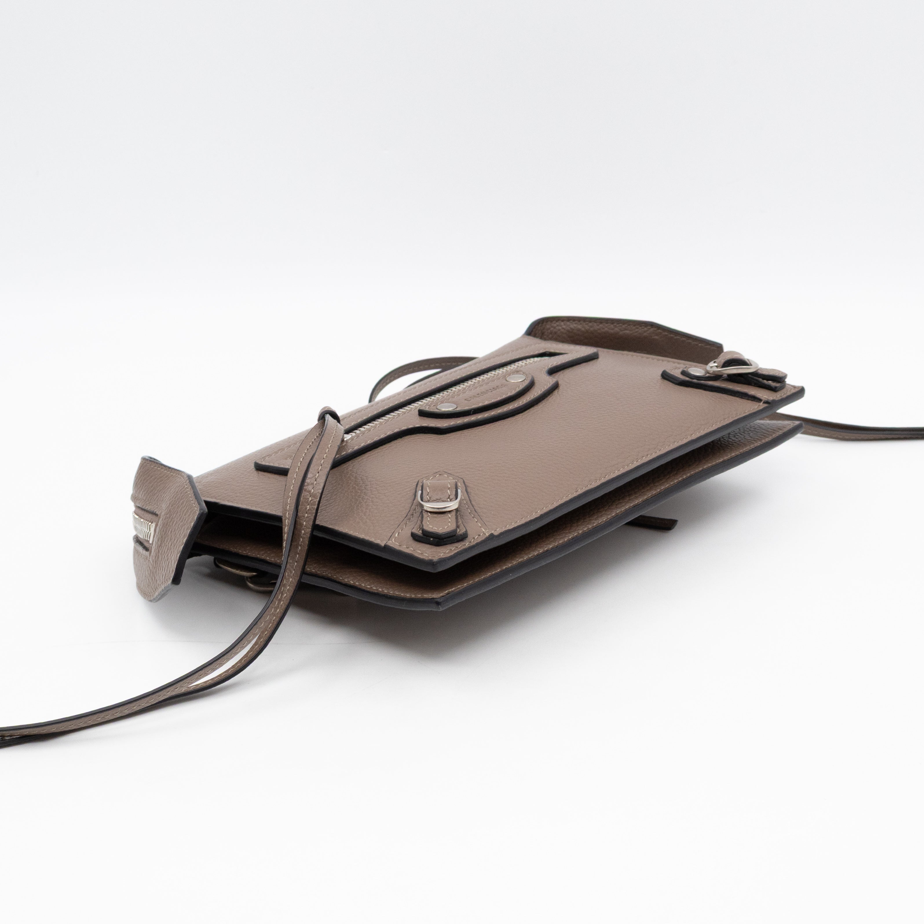 Neo Classic City Crossbody Clutch Brown Leather