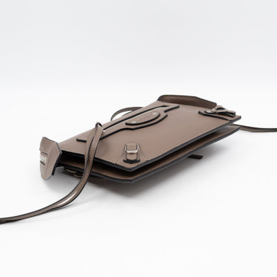 Neo Classic City Crossbody Clutch Brown Leather