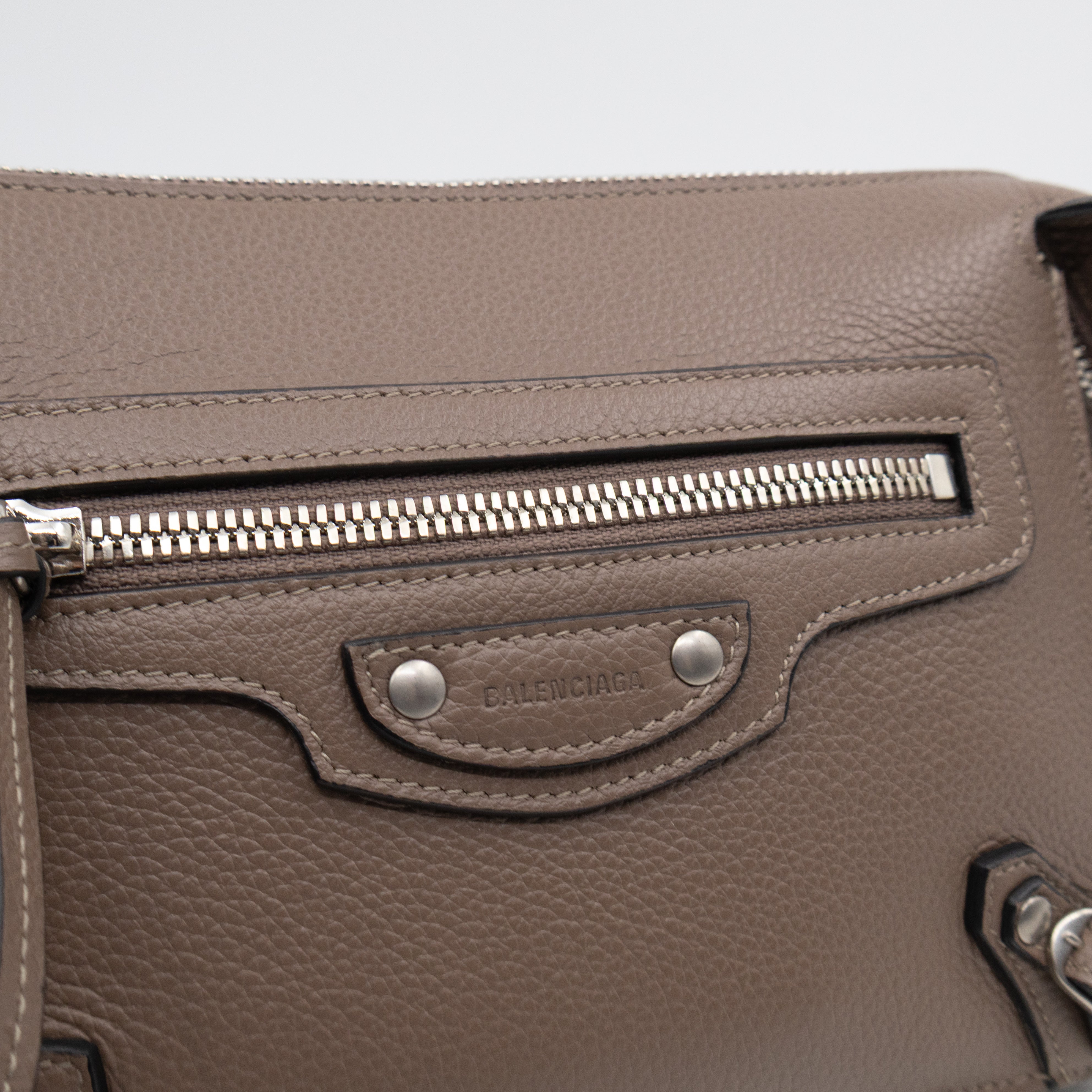 Neo Classic City Crossbody Clutch Brown Leather
