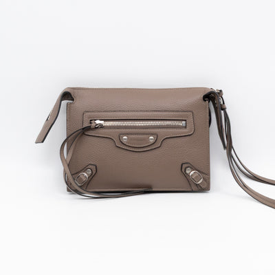 Neo Classic City Crossbody Clutch Brown Leather