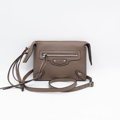 Neo Classic City Crossbody Clutch Brown Leather