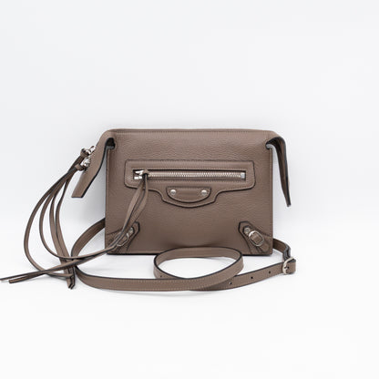 Neo Classic City Crossbody Clutch Brown Leather