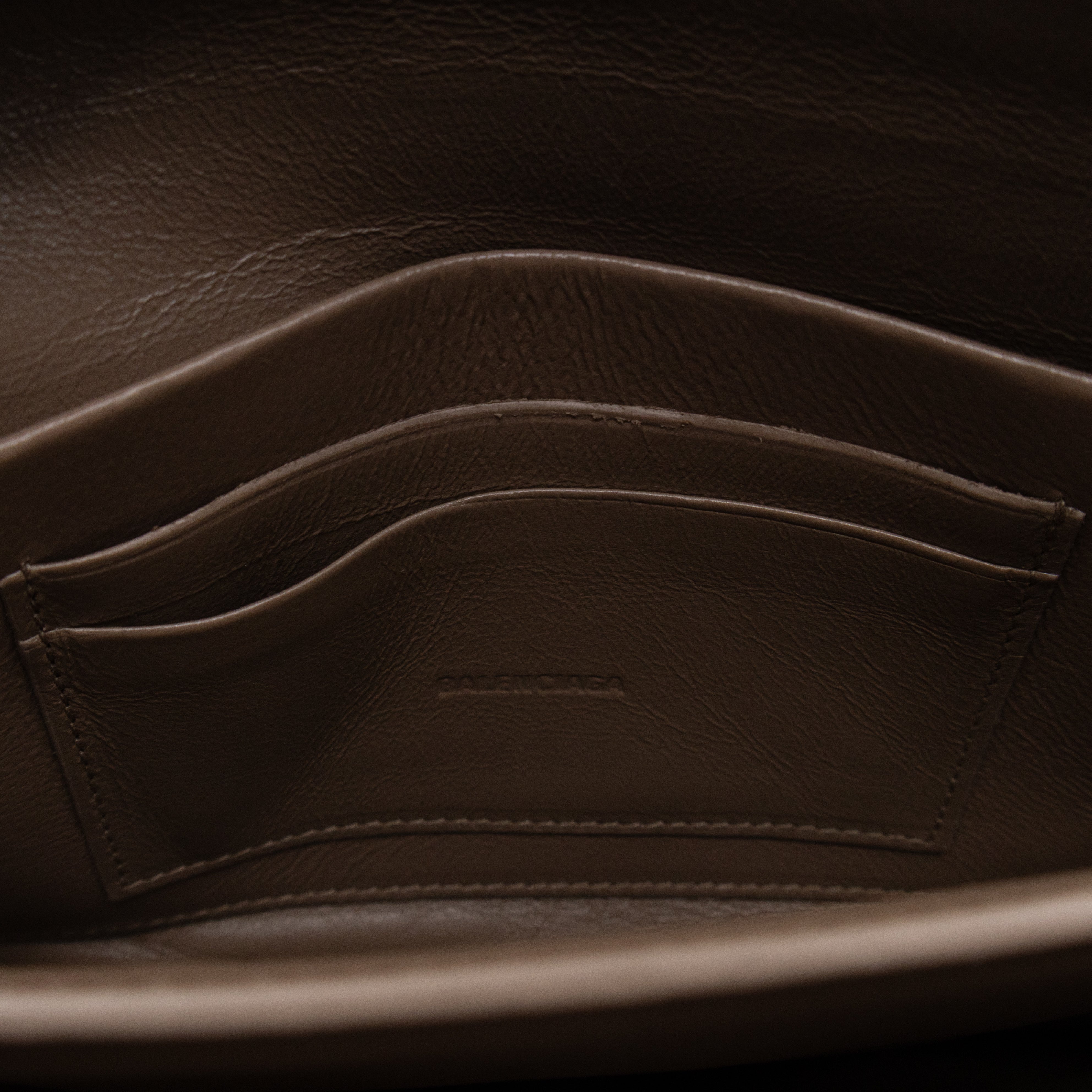 Neo Classic City Crossbody Clutch Brown Leather