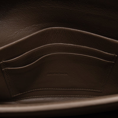 Neo Classic City Crossbody Clutch Brown Leather