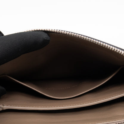 Neo Classic City Crossbody Clutch Brown Leather