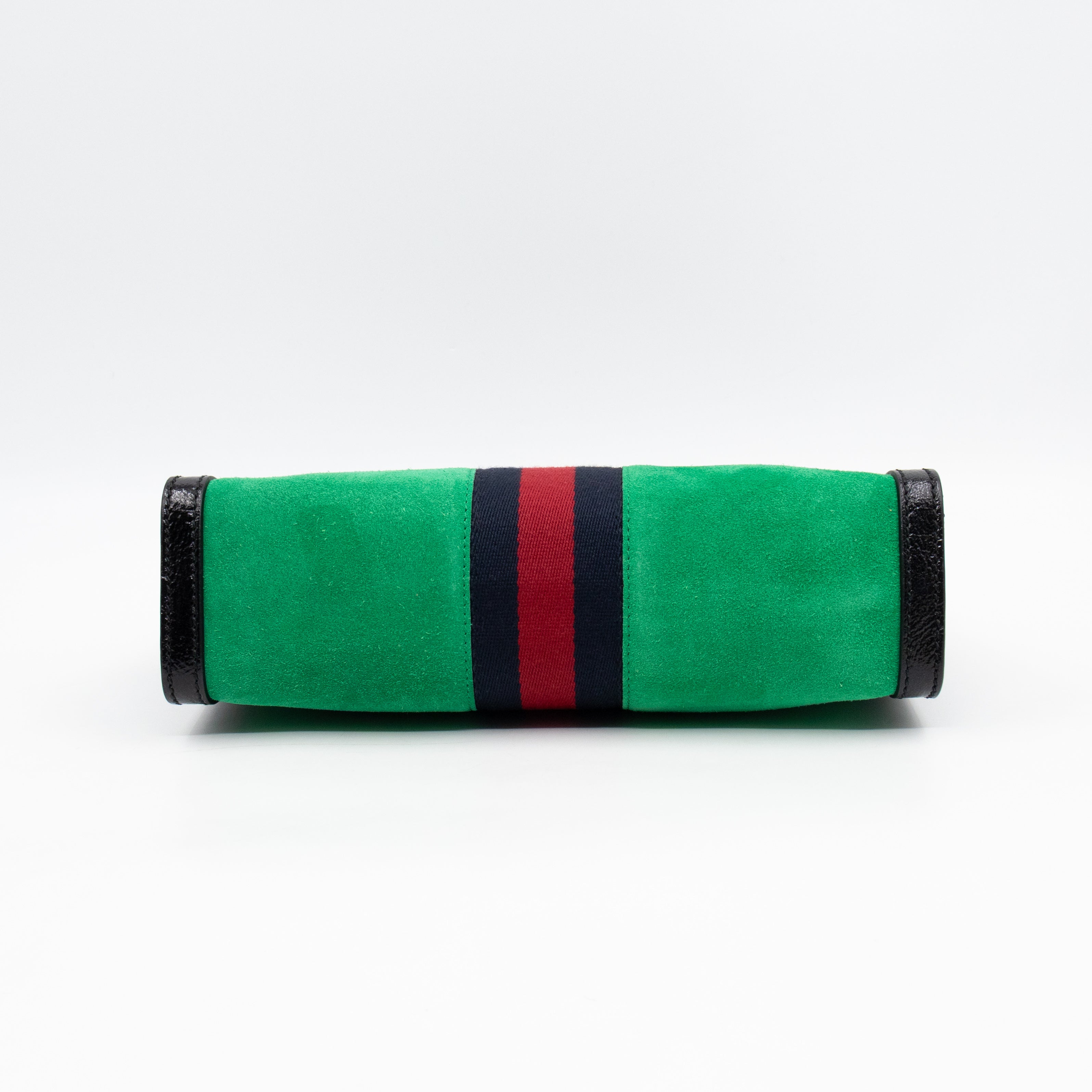 Ophidia Chain GG Small Shoulder Bag Green Suede