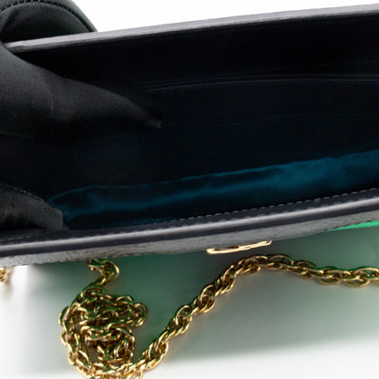 Ophidia Chain GG Small Shoulder Bag Green Suede