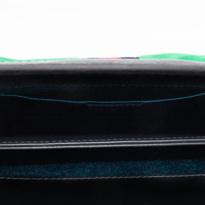 Ophidia Chain GG Small Shoulder Bag Green Suede