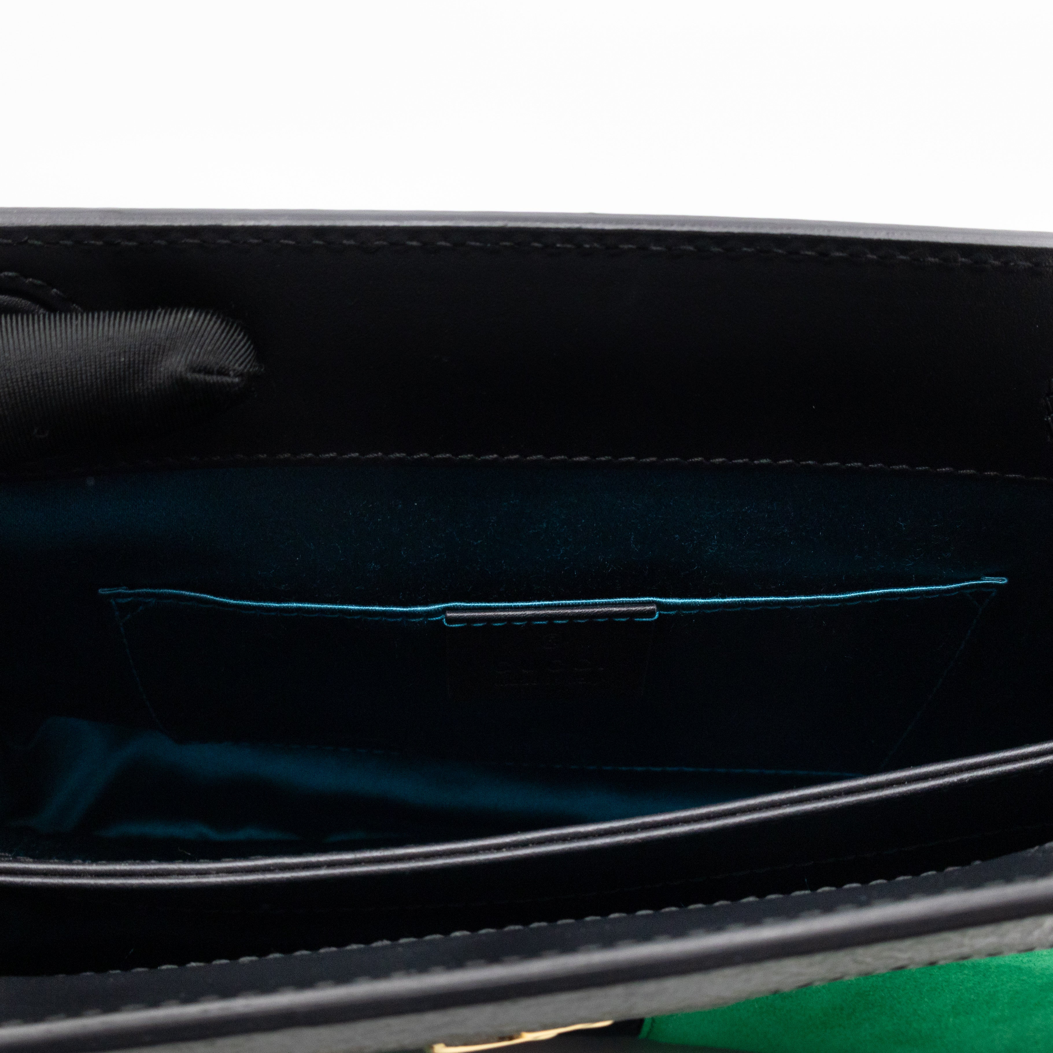 Ophidia Chain GG Small Shoulder Bag Green Suede