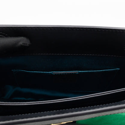 Ophidia Chain GG Small Shoulder Bag Green Suede
