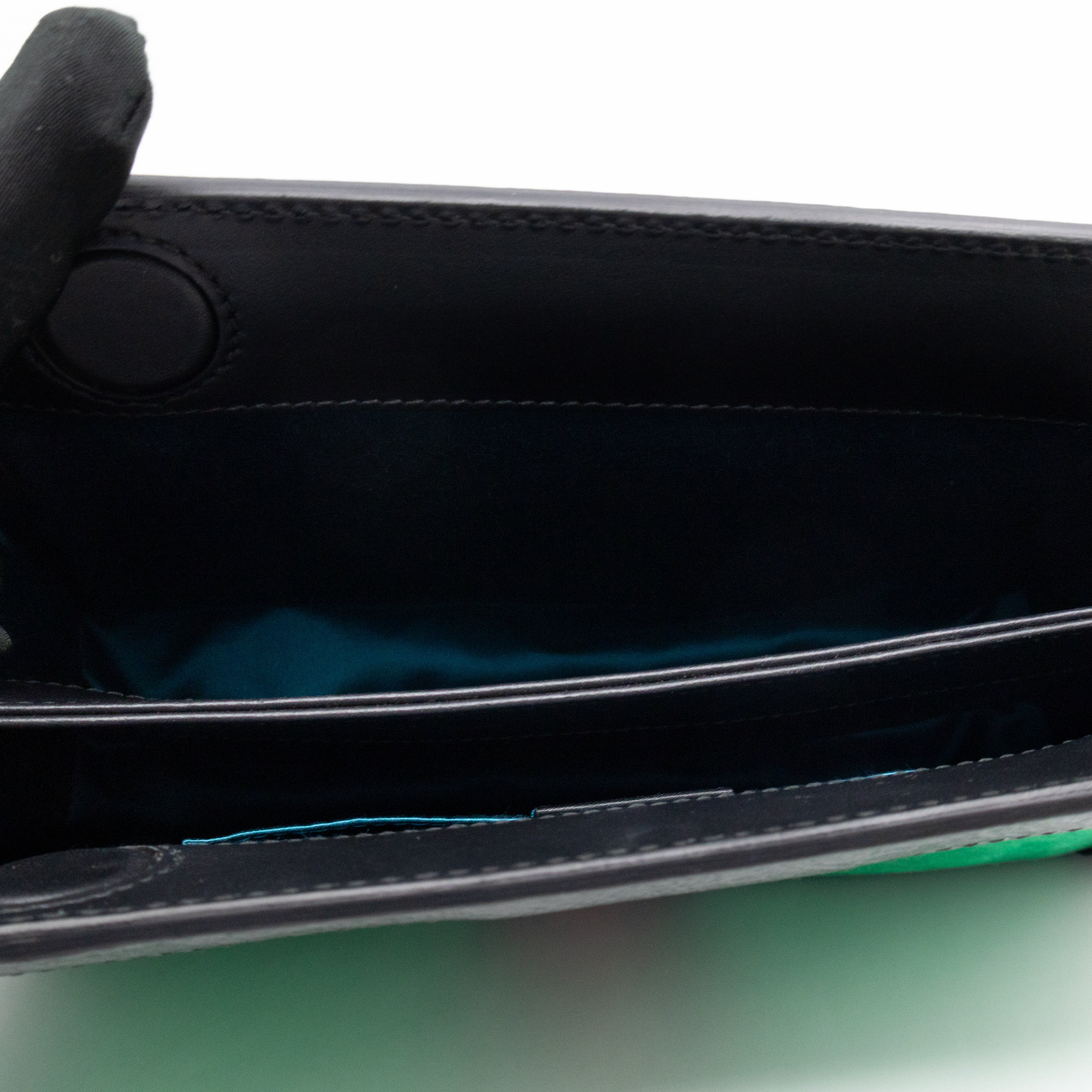 Ophidia Chain GG Small Shoulder Bag Green Suede