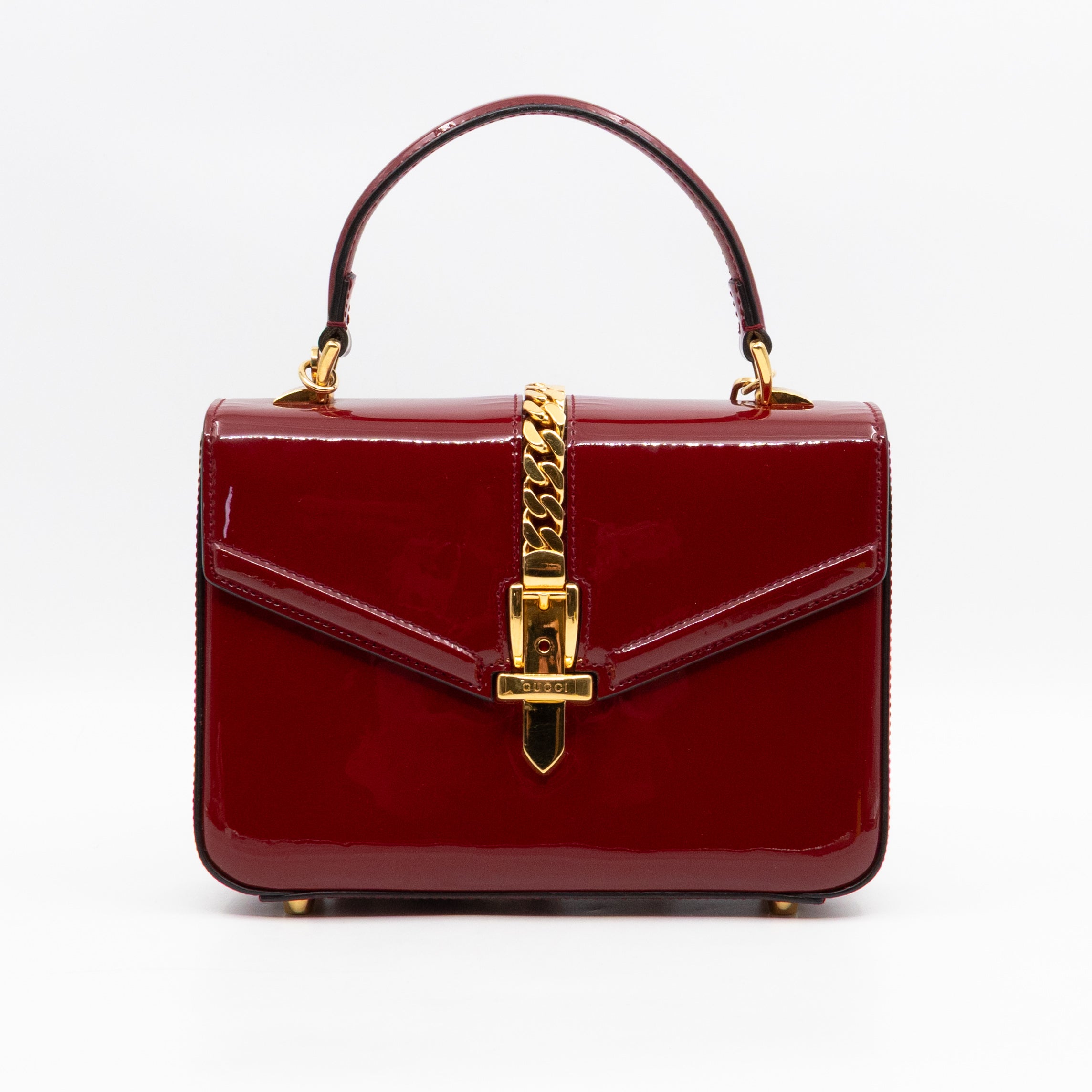 Sylvie 1969 Top Handle Red Patent Leather