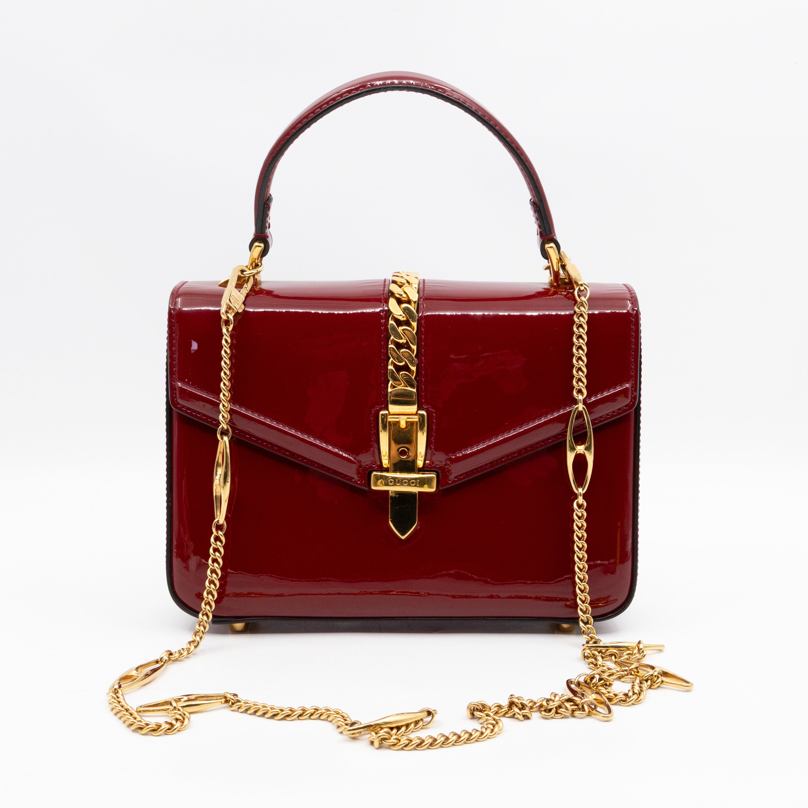 Sylvie 1969 Top Handle Red Patent Leather