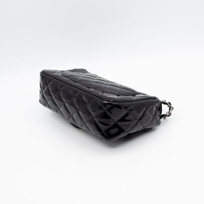 Classic Single Flap Mini Rectangular Black Patent Leather