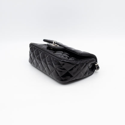 Classic Single Flap Mini Rectangular Black Patent Leather