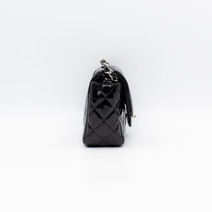 Classic Single Flap Mini Rectangular Black Patent Leather