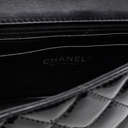 Classic Single Flap Mini Rectangular Black Patent Leather