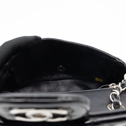 Classic Single Flap Mini Rectangular Black Patent Leather