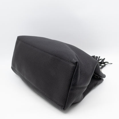 Soho Chain Tote Bag Studded Black Leather