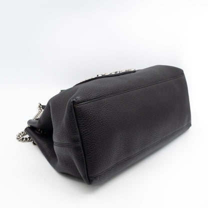 Soho Chain Tote Bag Studded Black Leather