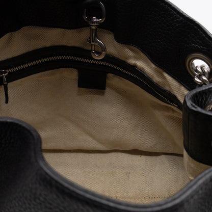 Soho Chain Tote Bag Studded Black Leather