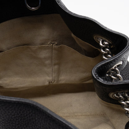 Soho Chain Tote Bag Studded Black Leather