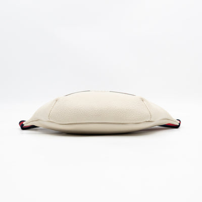 Web Logo Belt Bag White Leather