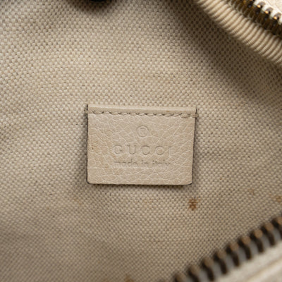 Web Logo Belt Bag White Leather