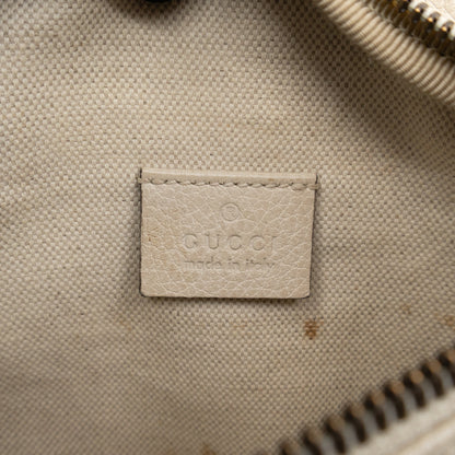 Web Logo Belt Bag White Leather