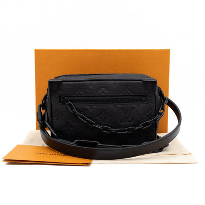 Mini Soft Trunk Bag Black Monogram Embossed Taurillon Leather