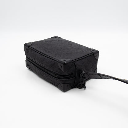 Mini Soft Trunk Bag Black Monogram Embossed Taurillon Leather