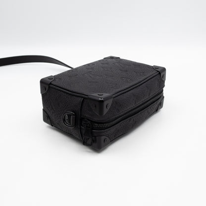 Mini Soft Trunk Bag Black Monogram Embossed Taurillon Leather