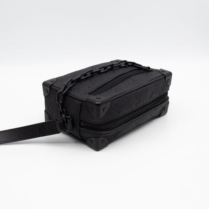 Mini Soft Trunk Bag Black Monogram Embossed Taurillon Leather