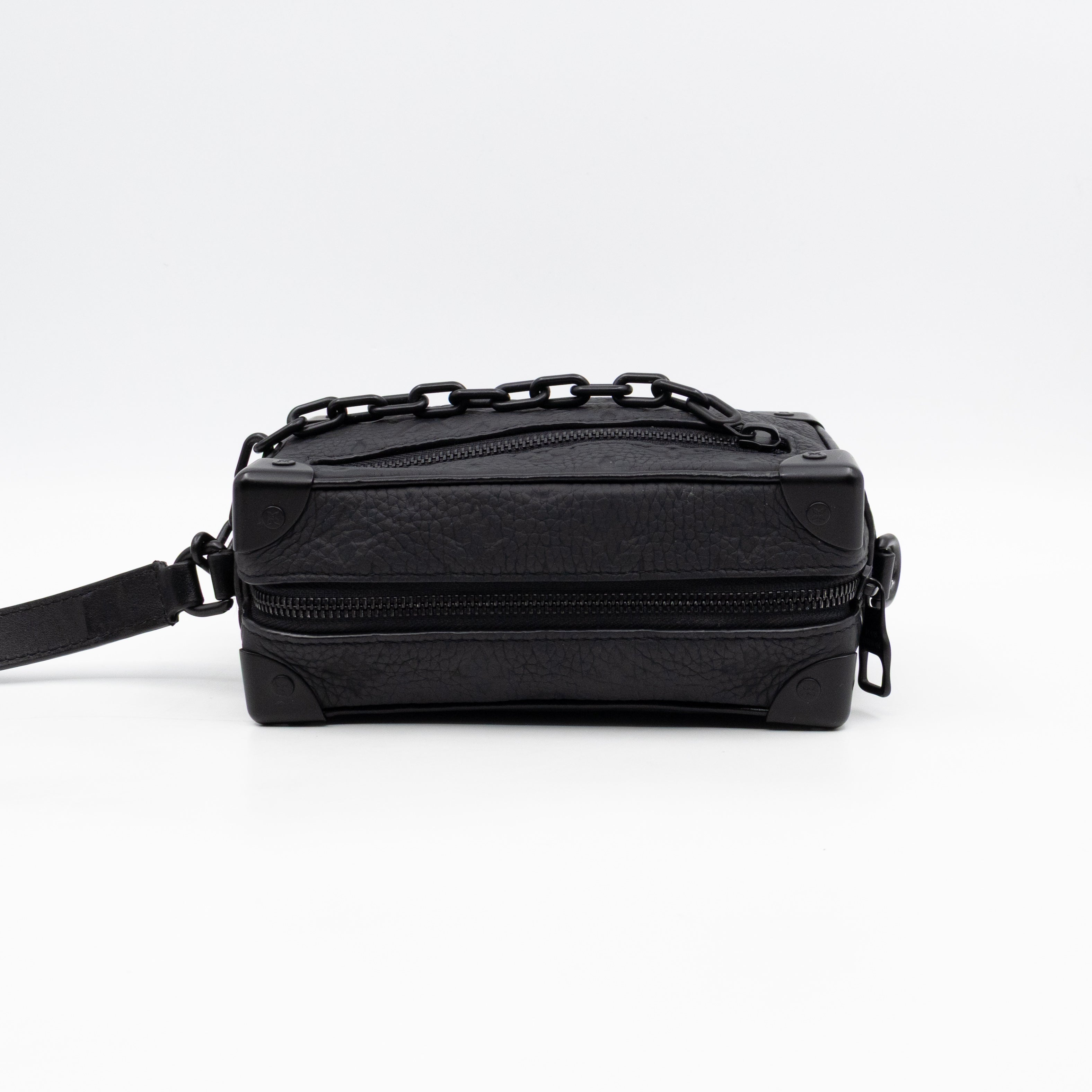 Mini Soft Trunk Bag Black Monogram Embossed Taurillon Leather